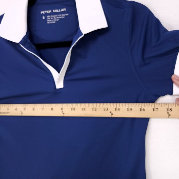 Peter Millar Polo Shirt  Women’s Small Betty Drop V-Neck Golf Contrast Trim - Picture 4 of 11